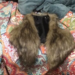 Faux fur vest